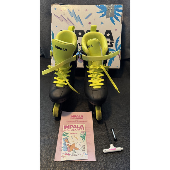 Impala Lightspeed Inline Skates Black/Fluoro Yellow Women’s 9/ Men’s 7 - Picture 1 of 14